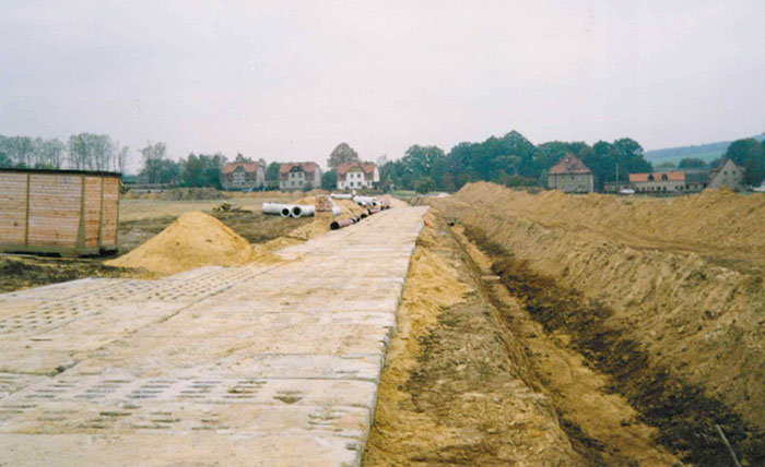 Bau der Andreas-Schubert-Straße im Oktober 1991, Foto: Ulrike Köhler