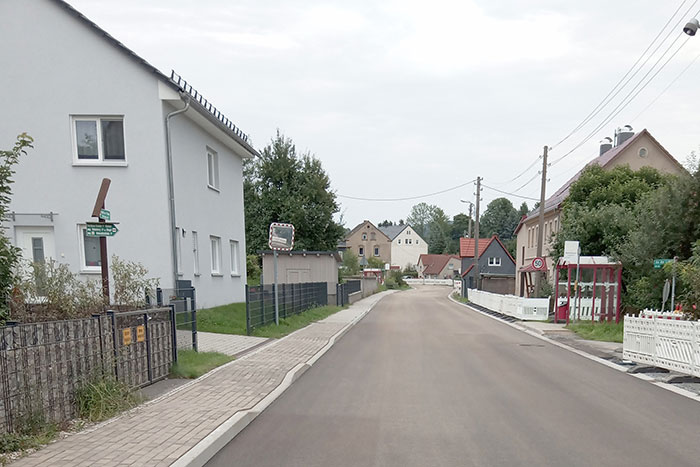 fertiggestellter Bereich Bischofswerdaer Straße