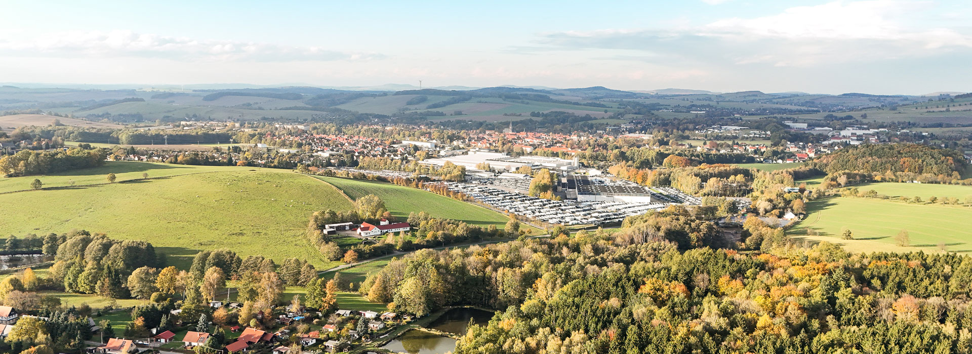 Blick auf Neustadt in Sachsen